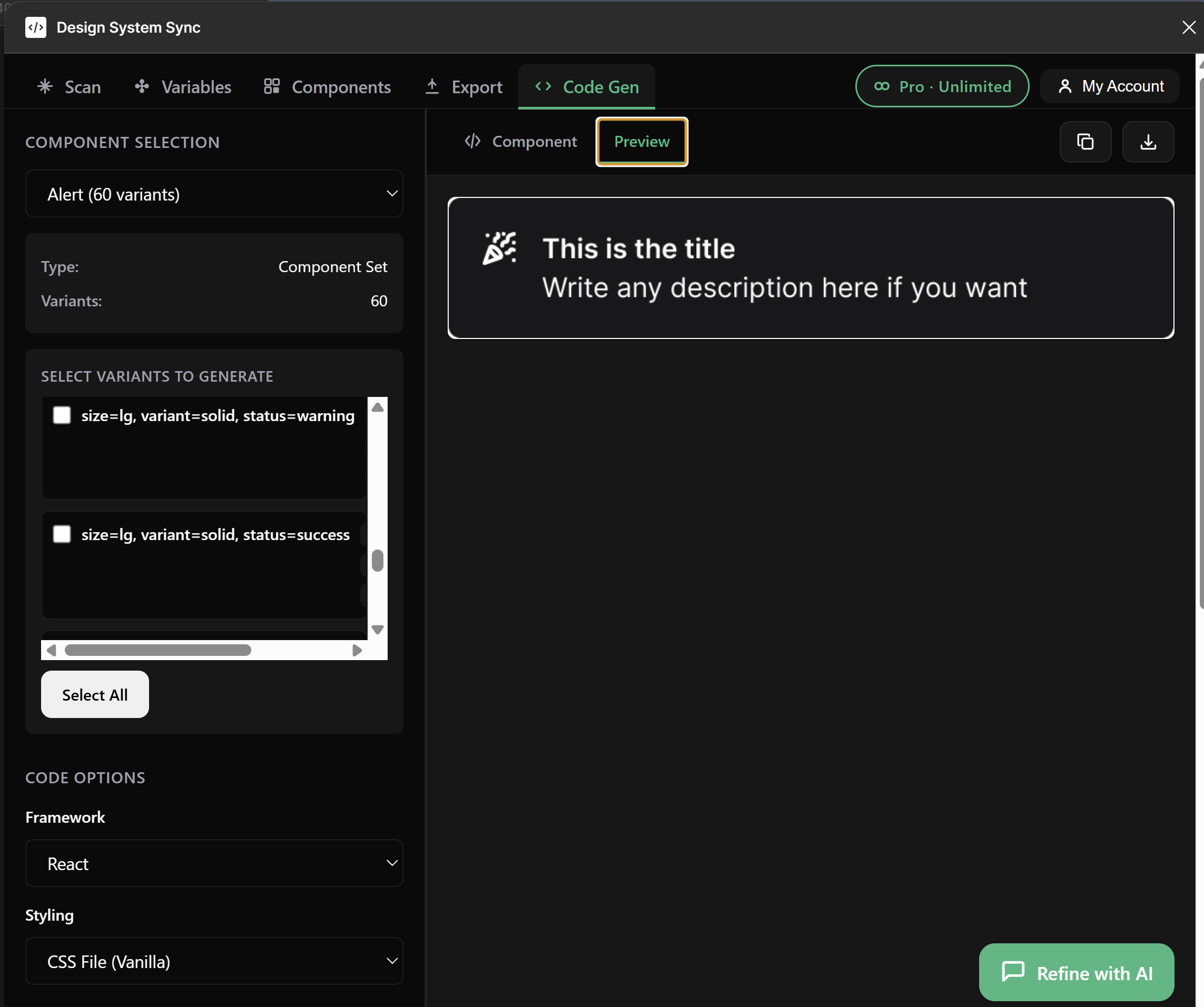 Live Component Preview