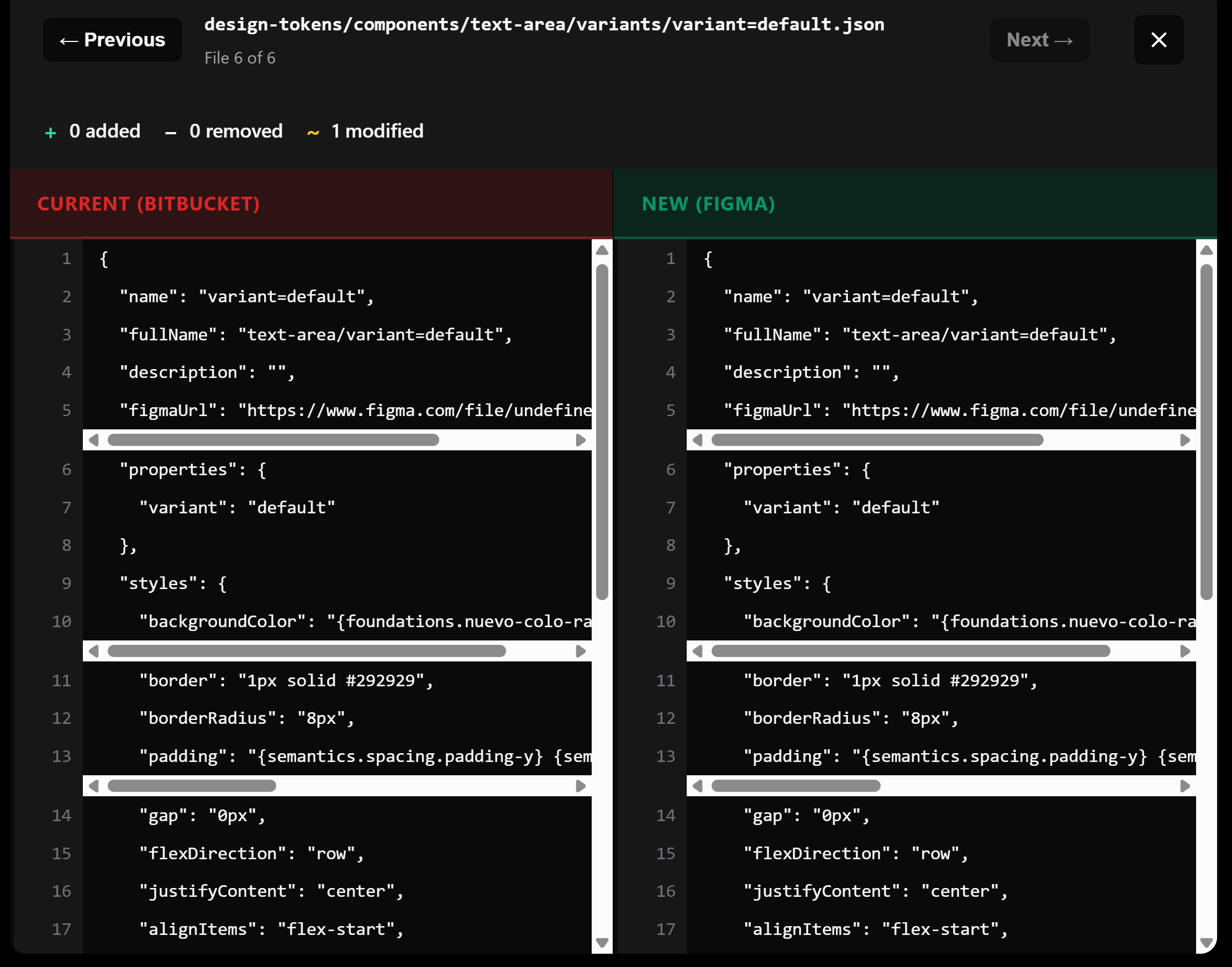 Code Comparison View